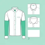 seafoam green long-sleeve collared shirt image